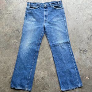 Vintage Levi's 517 orange tab denim blue jeans 40x34 38x32 flare bootcut